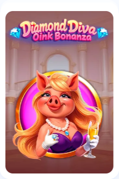 La Diva Diamant Oink Bonanza, une cochonne blonde glamour avec un collier de perles