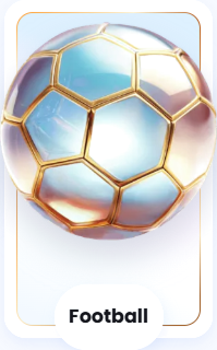 Ballon de football stylisé avec des accents dorés